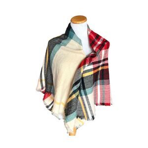Womens Tangnade Plaid The Blanket Scarf Shaw Wrap